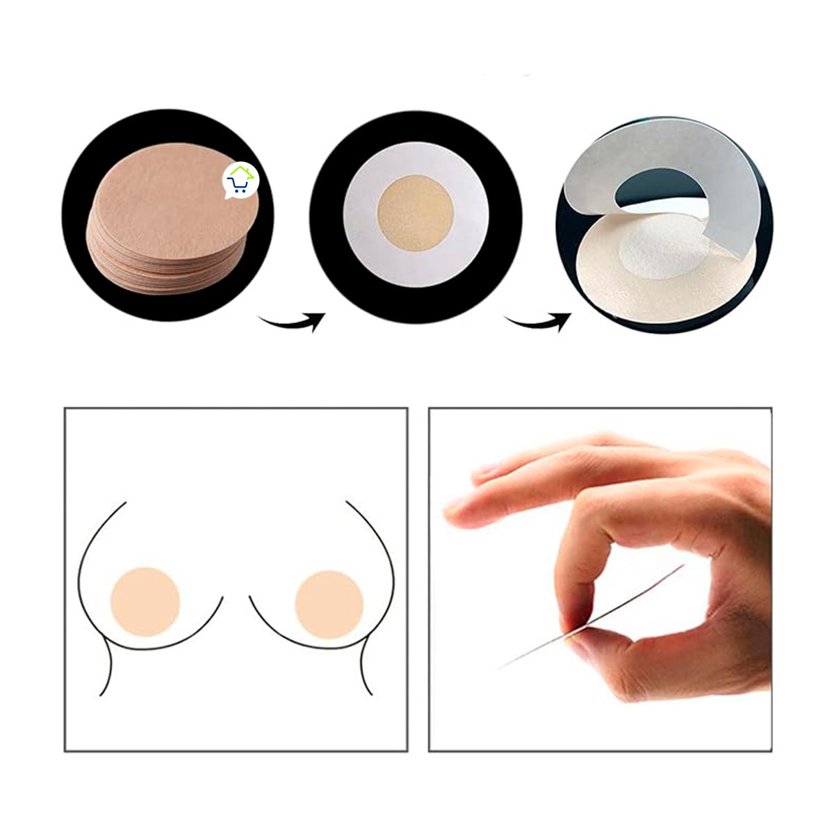 KIT X5 CUBRE PEZONES INVISIBLES