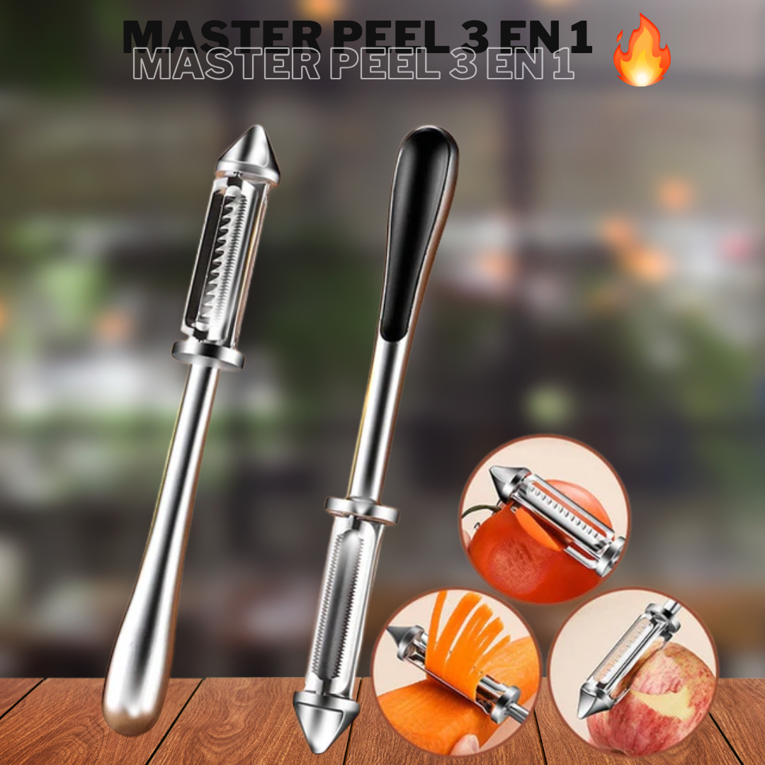 MasterPeel 3 en 1 - El Pelador Más Afilado y Versátil del Mercado