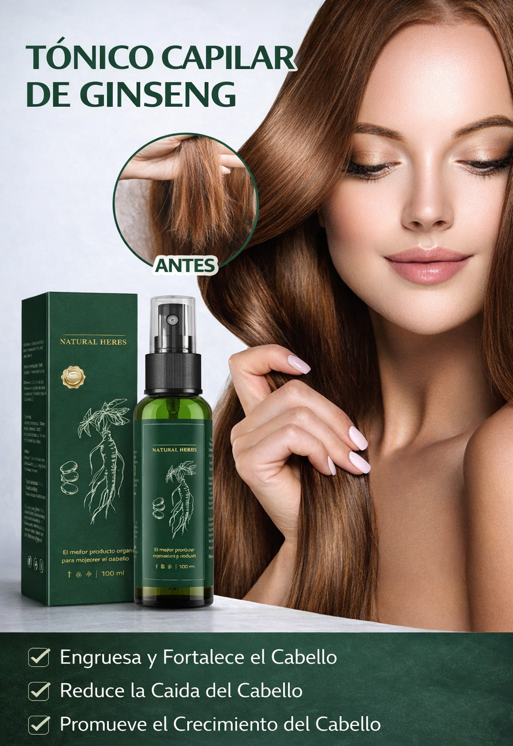 Elixir para el crecimiento y fortalecimiento del cabello