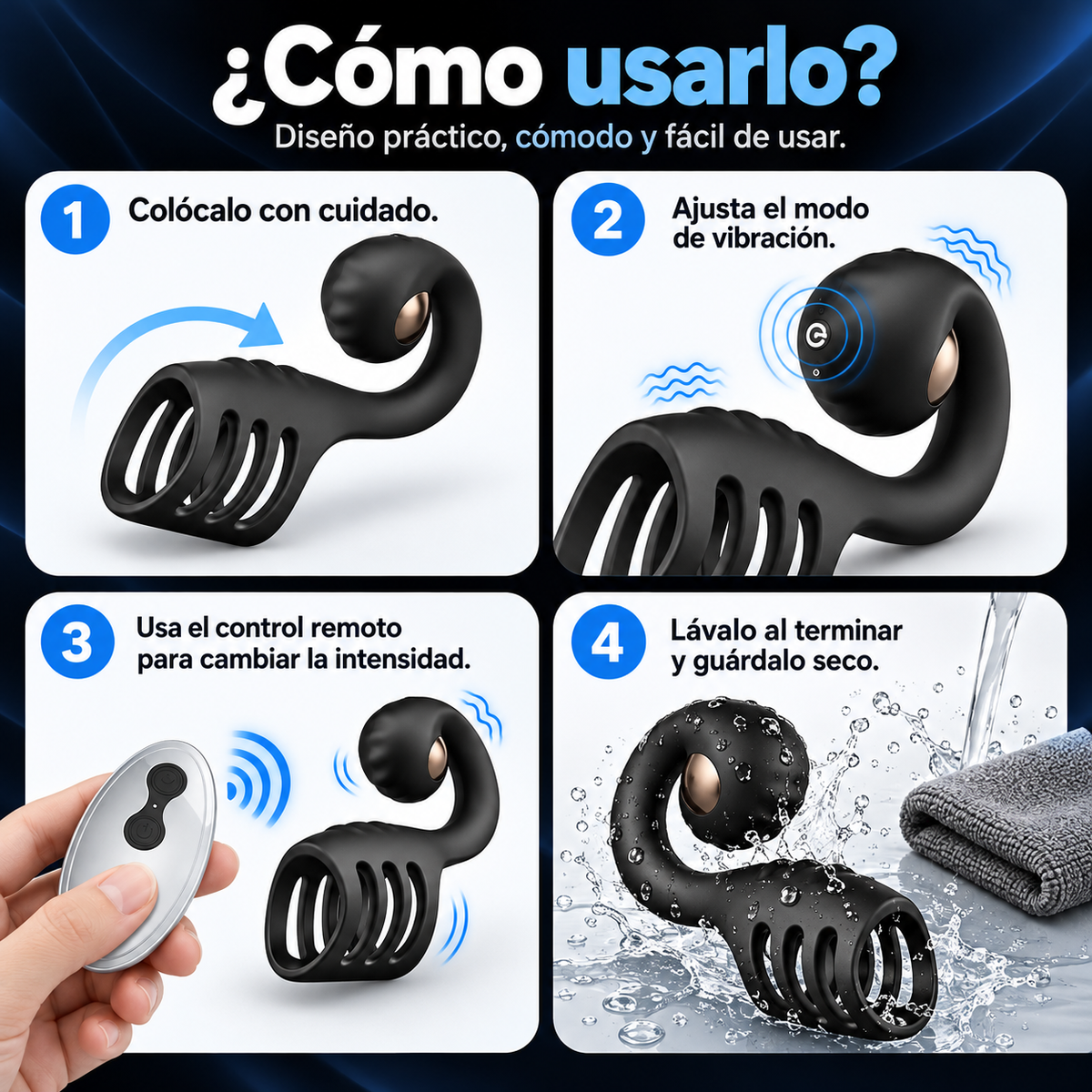 ABELE™ Anillo Vibrador para Parejas | 10 Modos + Control Remoto