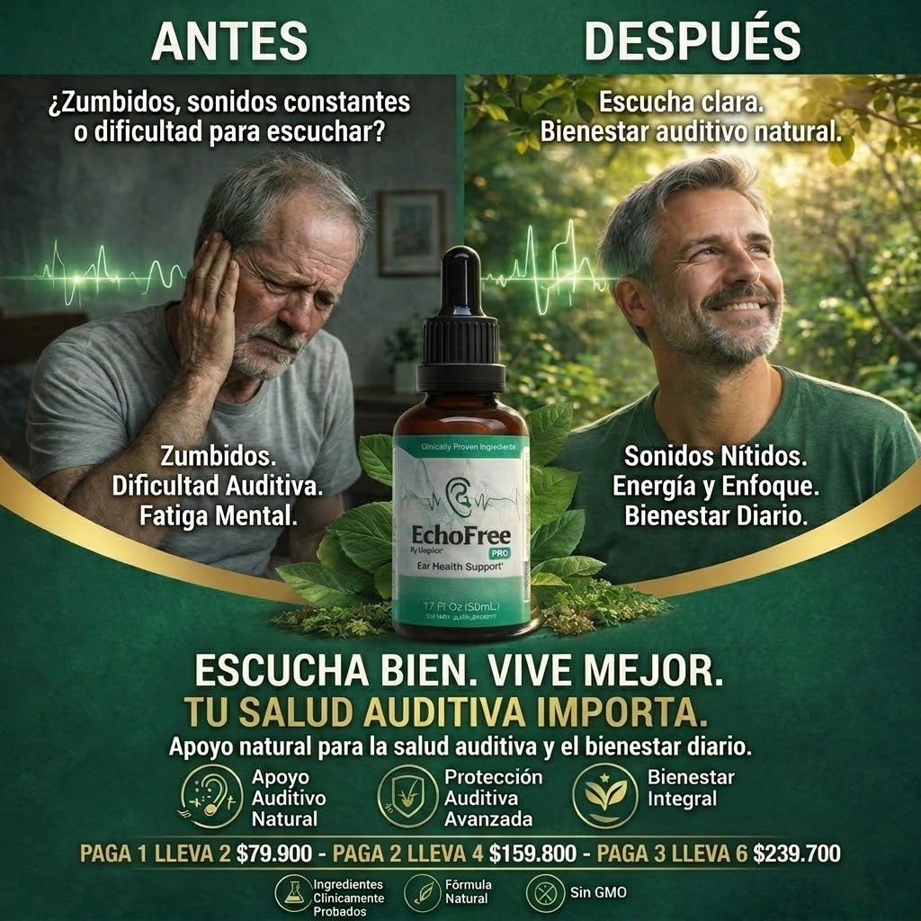Paga 1 Lleva 2 Suplemento Echofree-adios A Los Zumbidos