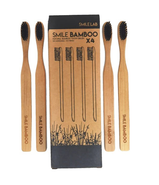 Set X4 Cepillos De Bambo