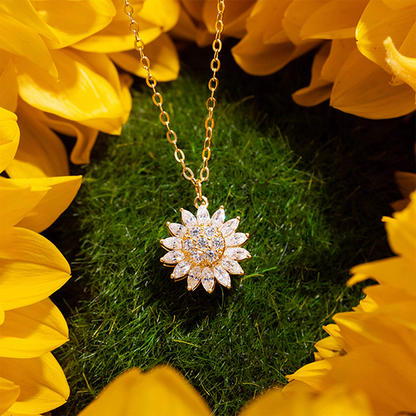 COLLAR GIRATORIO GIRASOL DORADO