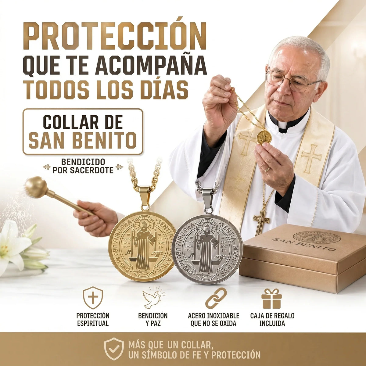 Collar De San Benito Protección Que Te Acompaña En Todo Momento