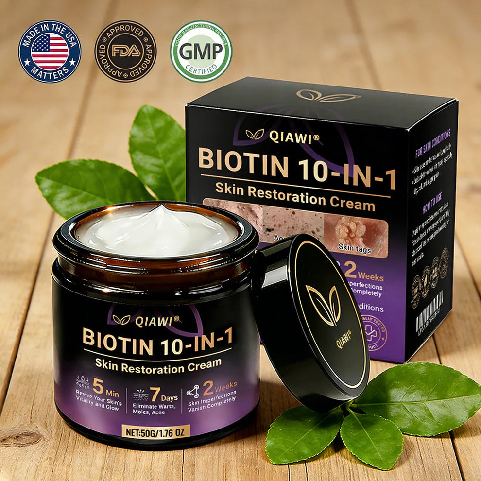 QIAWI® Biotina Crema Restauradora de la Piel 10 en 1 🍀