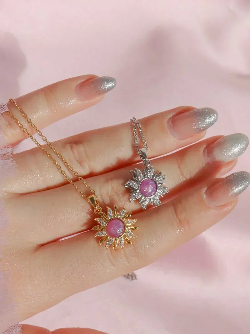 🌞 Collar de Sol Giratorio de Rapunzel