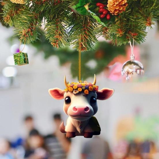 Set x 10 🎄Piezas De Adornos Navideños Con Colgantes De Vaquitas