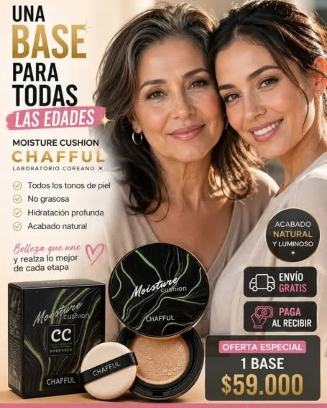 Base Maquillaje CC Cushion Chafful