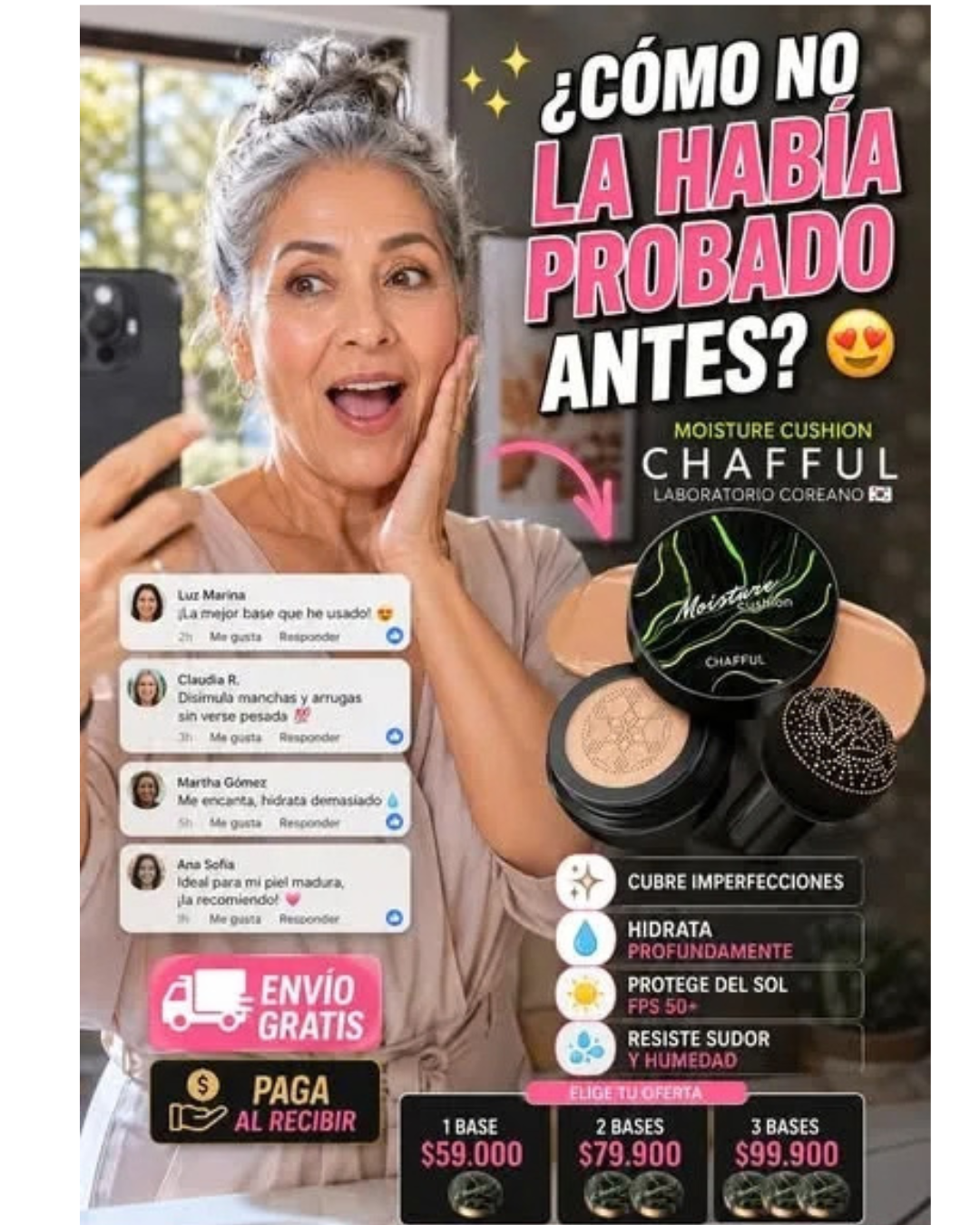 Base Maquillaje CC Cushion Chafful