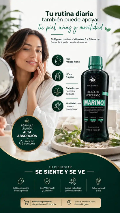 Colágeno Vitalcom Marino Líquido Articulaciones Piel Cabello