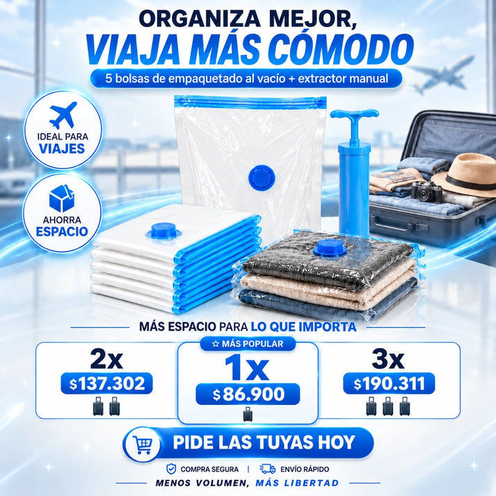 Bolsas De Empaque Al Vacio x5 + Bomba De Aire