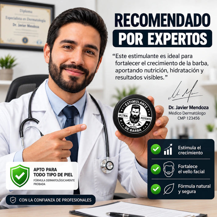 🧔🏻Bálsamo Estimulante De Barba Apolo + Activador : Barba más densa, fuerte y saludable🧴