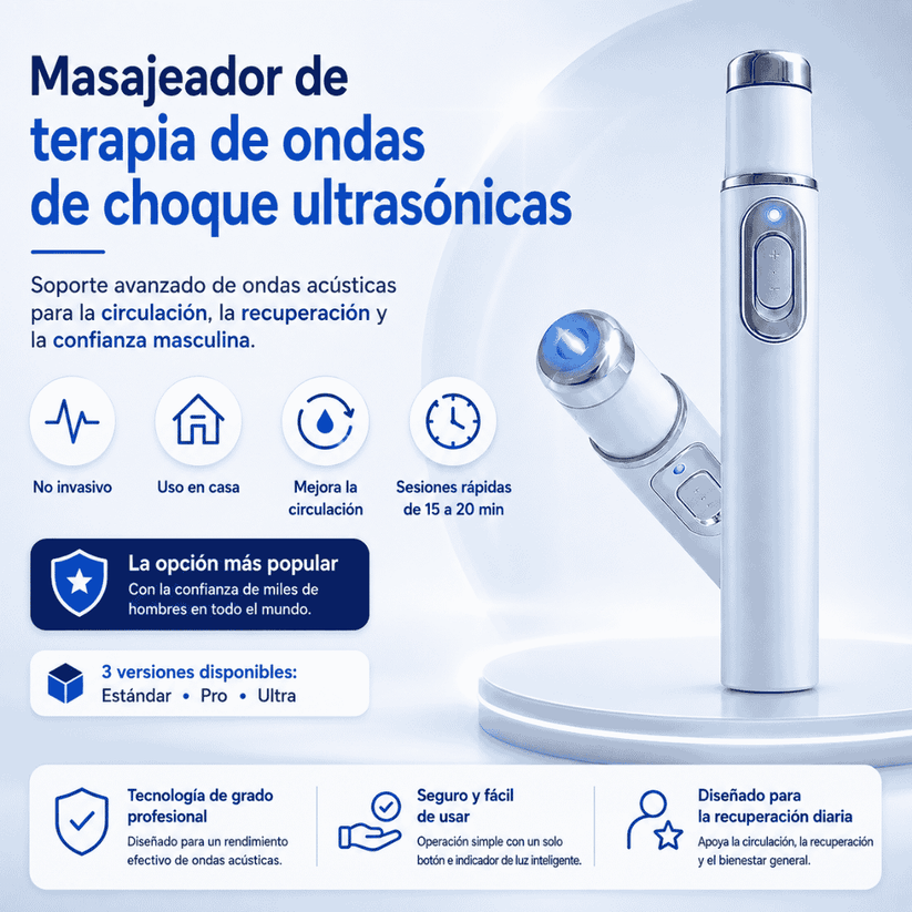 Masajeador De Terapia De Ondas De Choque Ultrasónicas