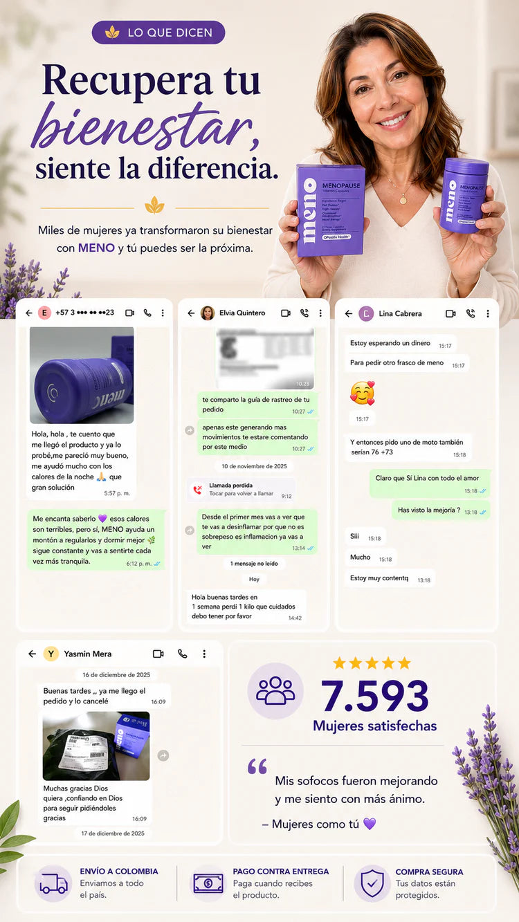 Cápsulas de vitaminas O Positiv MENO para el alivio de la menopausia: sofocos, sudores nocturnos y cambios de humor