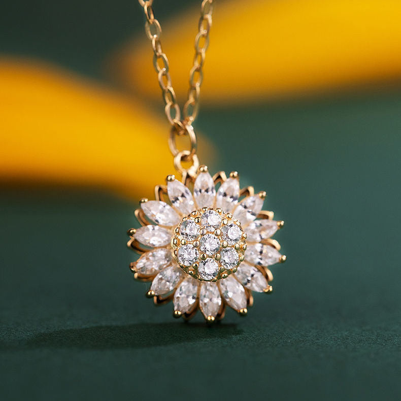 COLLAR GIRATORIO GIRASOL DORADO