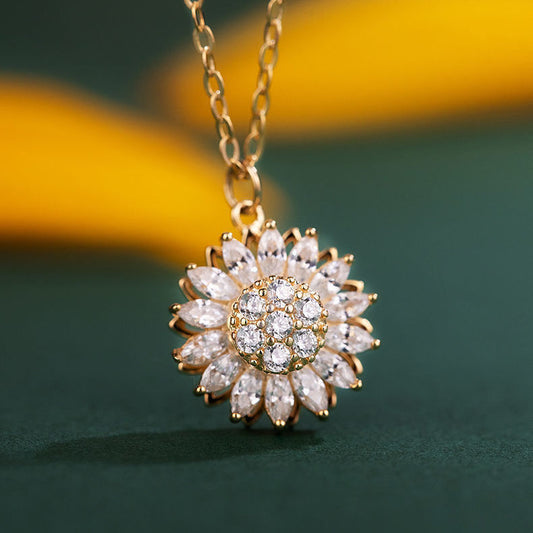 COLLAR GIRATORIO GIRASOL DORADO