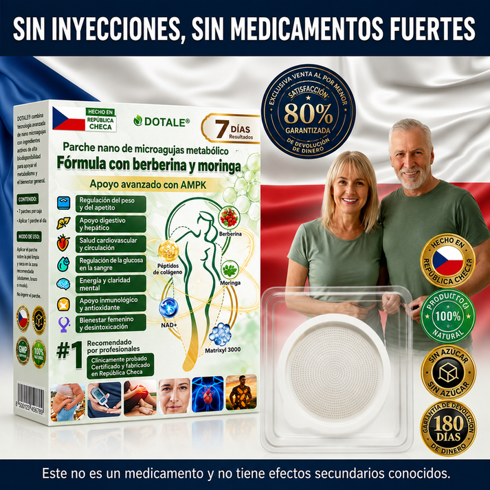 Parche De Microagujas Nano Avanzado 10 En 1 - Moringa Y Berberina