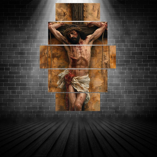 🕊️ Jesús en la Cruz: Un Cuadro que Inspira Paz y Reflexión 🎨