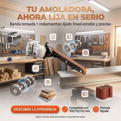 Adaptador de Lijadora de Banda ProFitGear™ + 20 Lijas Intercambiablesv