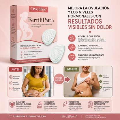 Sistema de mejora de la fertilidad con microagujas Oveallgo® FertiliPatch