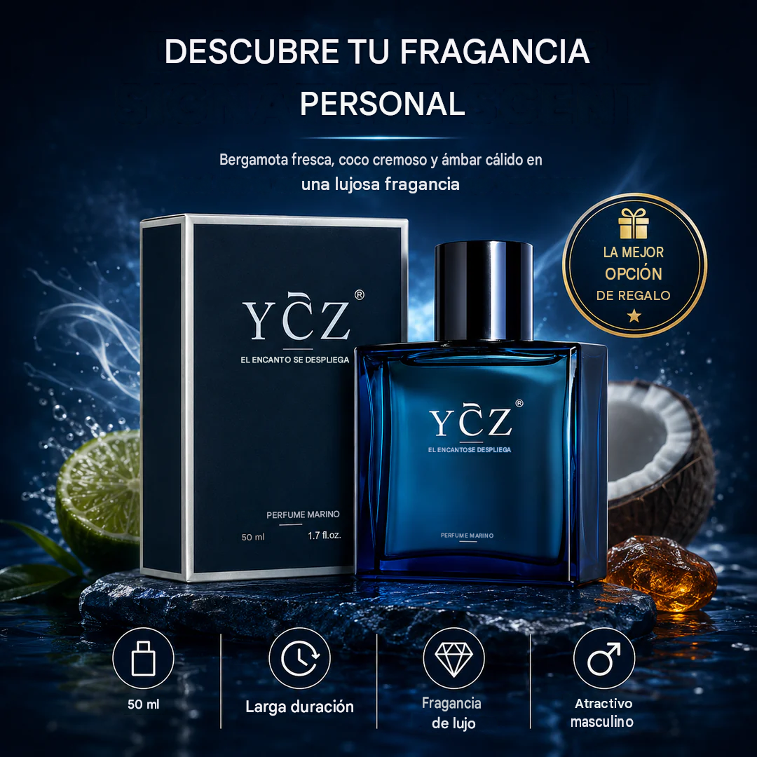 Perfume YCZ Midnight Ocean Ocean con feromonas masculinas.