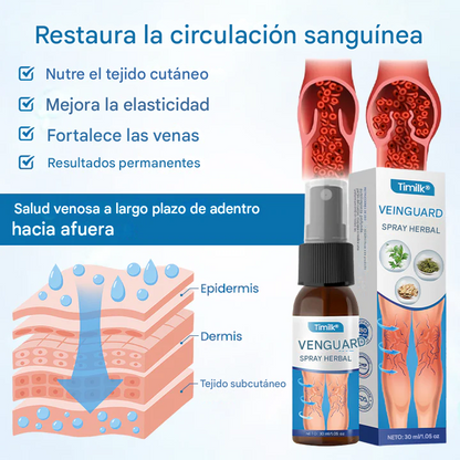 Timilk® VeinGuard Herbal Spray-✅ ¡Clínicamente probado para eliminar las venas varicosas en solo 7 días!