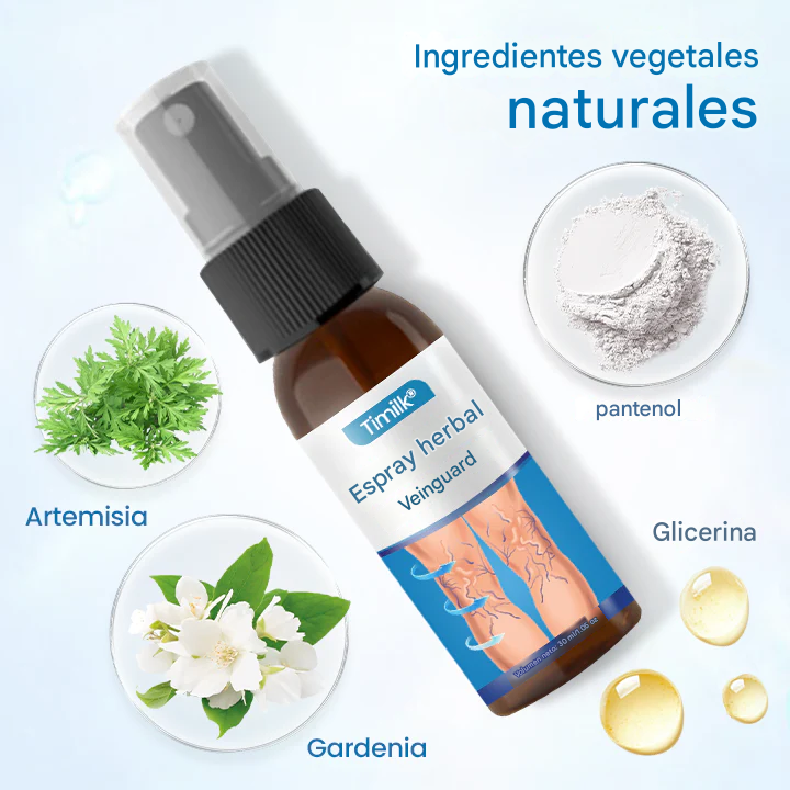 Timilk® VeinGuard Herbal Spray-✅ ¡Clínicamente probado para eliminar las venas varicosas en solo 7 días!