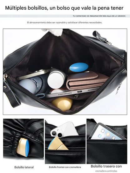 Bolso Italiano Bandolera Importado De Piel De Alta Gama + 📦 Empaque de lujo